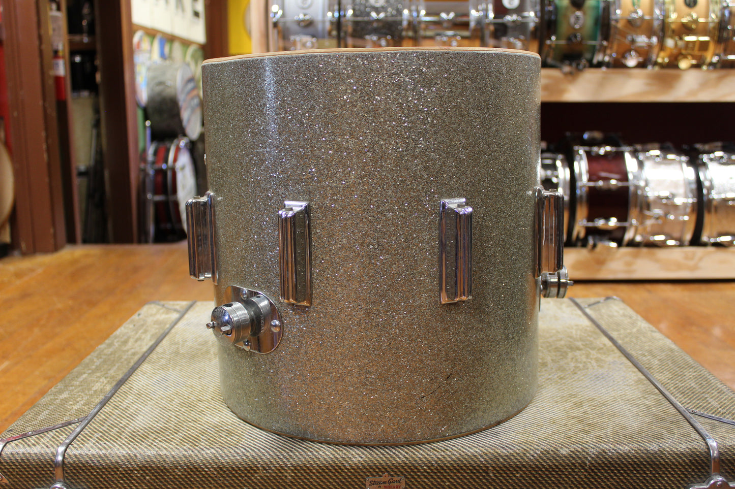 1960s Rogers 14x14 Tower Floor Tom in Silver Sparkle