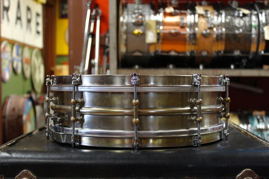 1920s Ludwig 4x14 Nickel Over Brass Dance Model Snare Drum