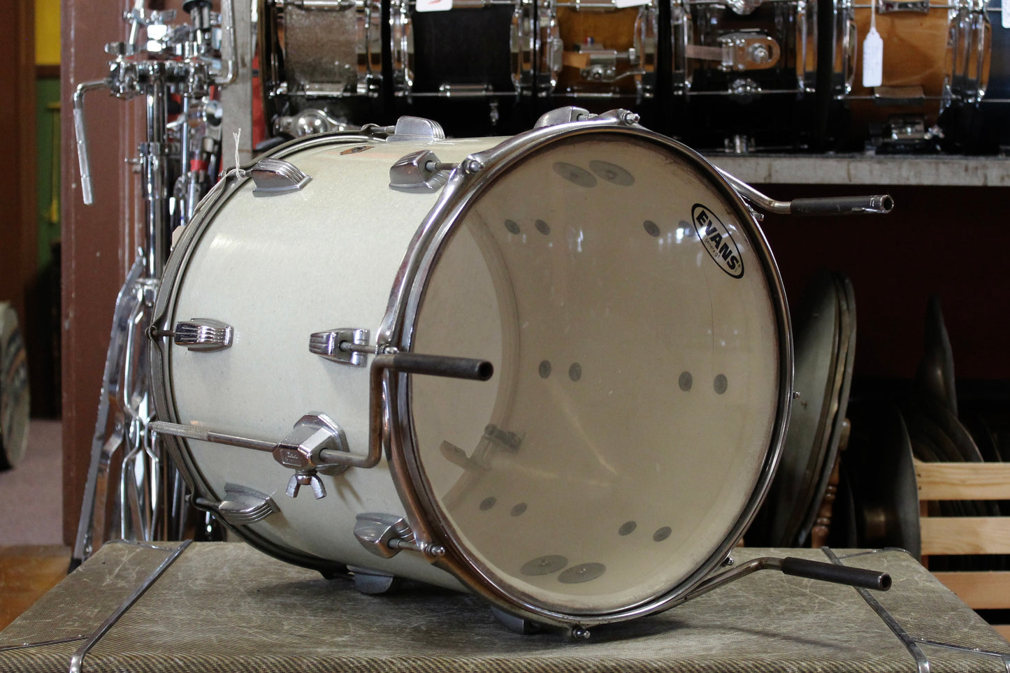 1960's Ludwig 14x14 Floor Tom in Silver Sparkle