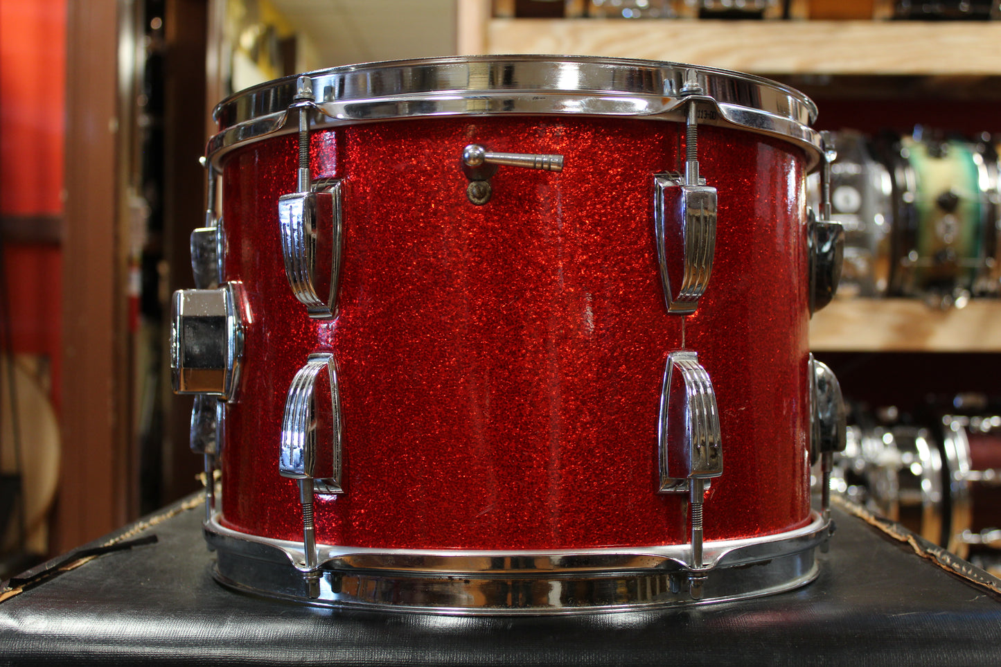 1960s Ludwig Super Classic Outfit in Red Sparkling Pearl 14x22 9x13 16x16