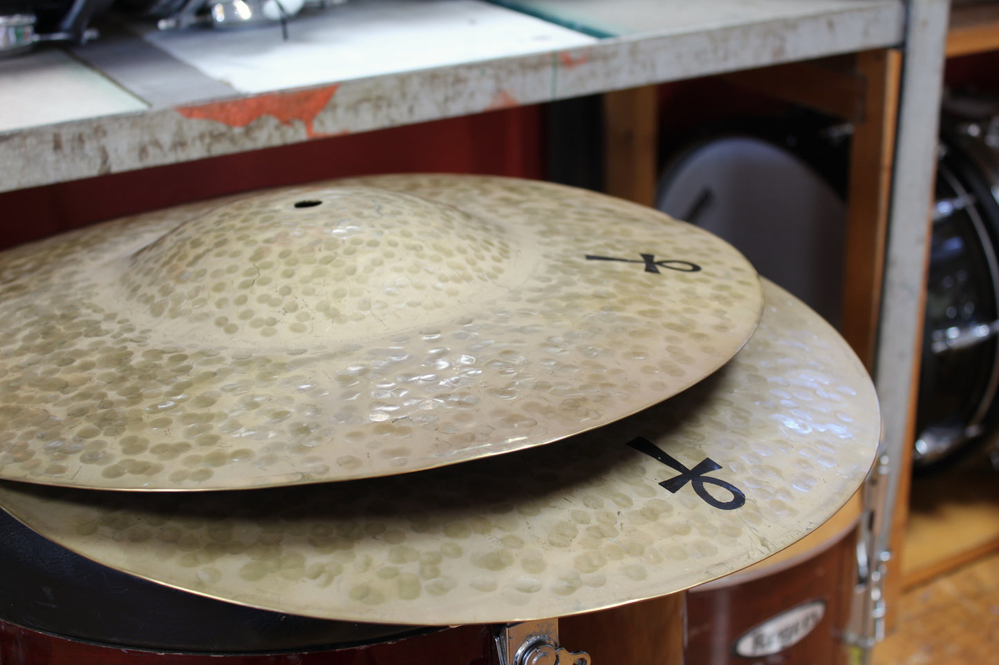 Used A&F/Sabian 16" ANKH Brass Thin/Medium Hi-Hats 1050/1220g