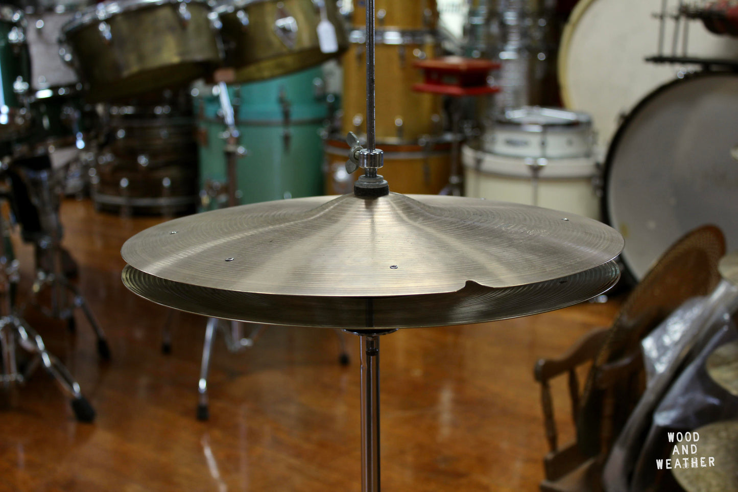 1960/70s A. Zildjian 15" New Beat Riveted Hi-Hats 972/1460g