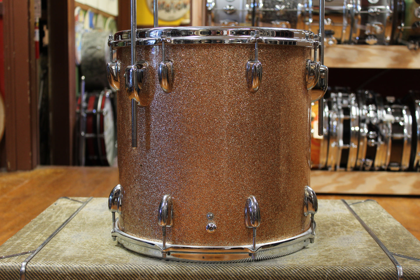 1966 Slingerland Modern Jazz Outfit in Sparkling Champagne Pearl 14x20 8x12 14x14