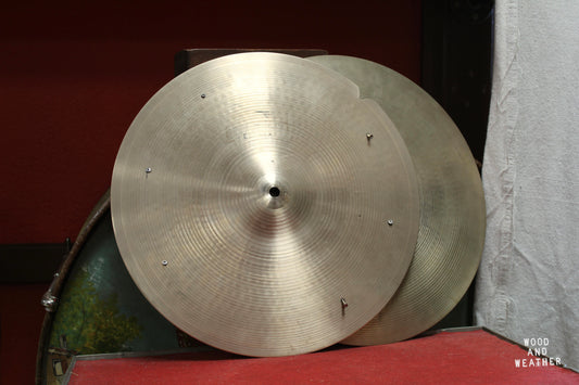 1960/70s A. Zildjian 15" New Beat Riveted Hi-Hats 972/1460g