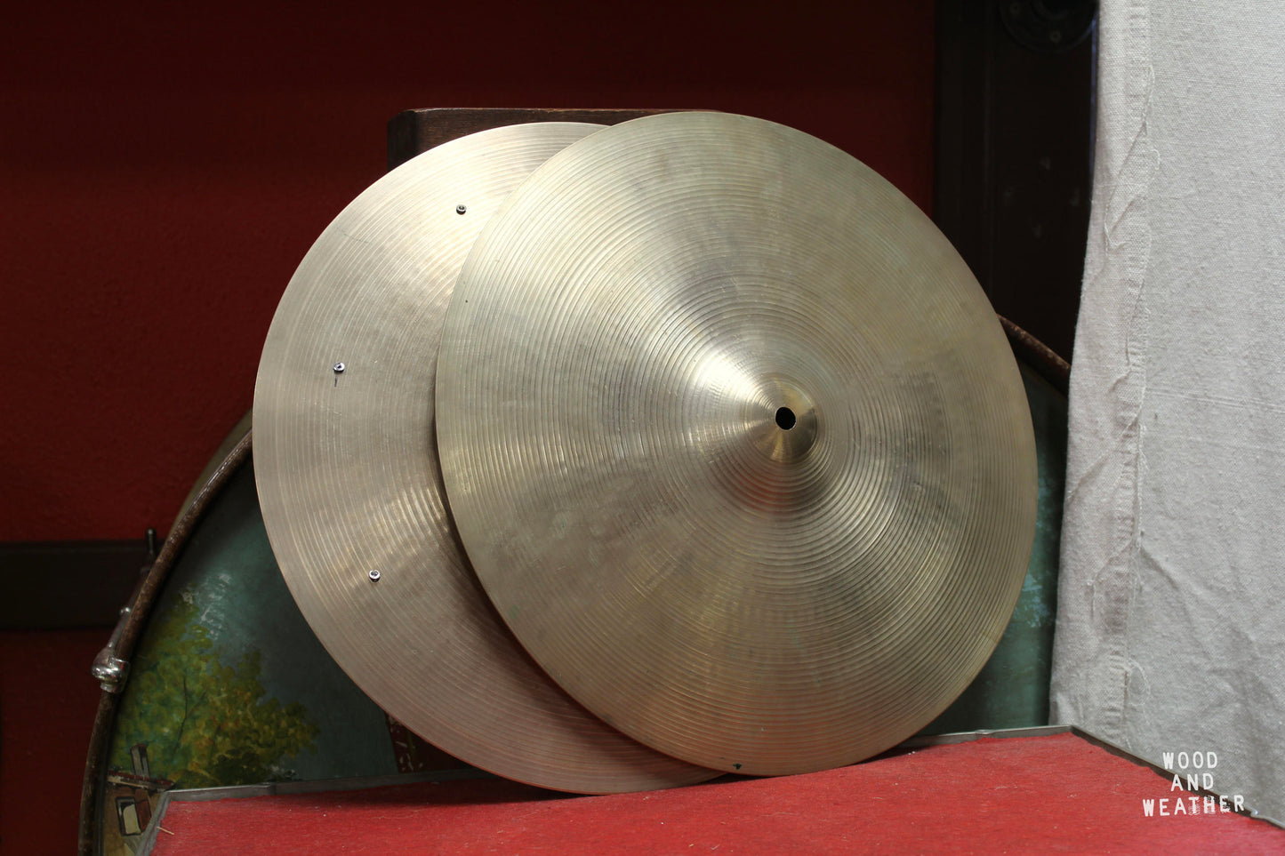 1960/70s A. Zildjian 15" New Beat Riveted Hi-Hats 972/1460g