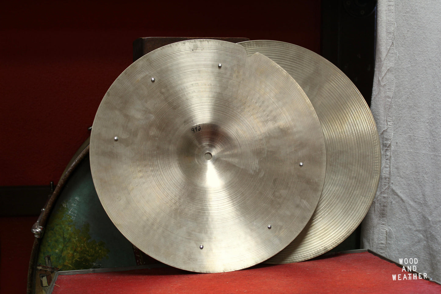 1960/70s A. Zildjian 15" New Beat Riveted Hi-Hats 972/1460g