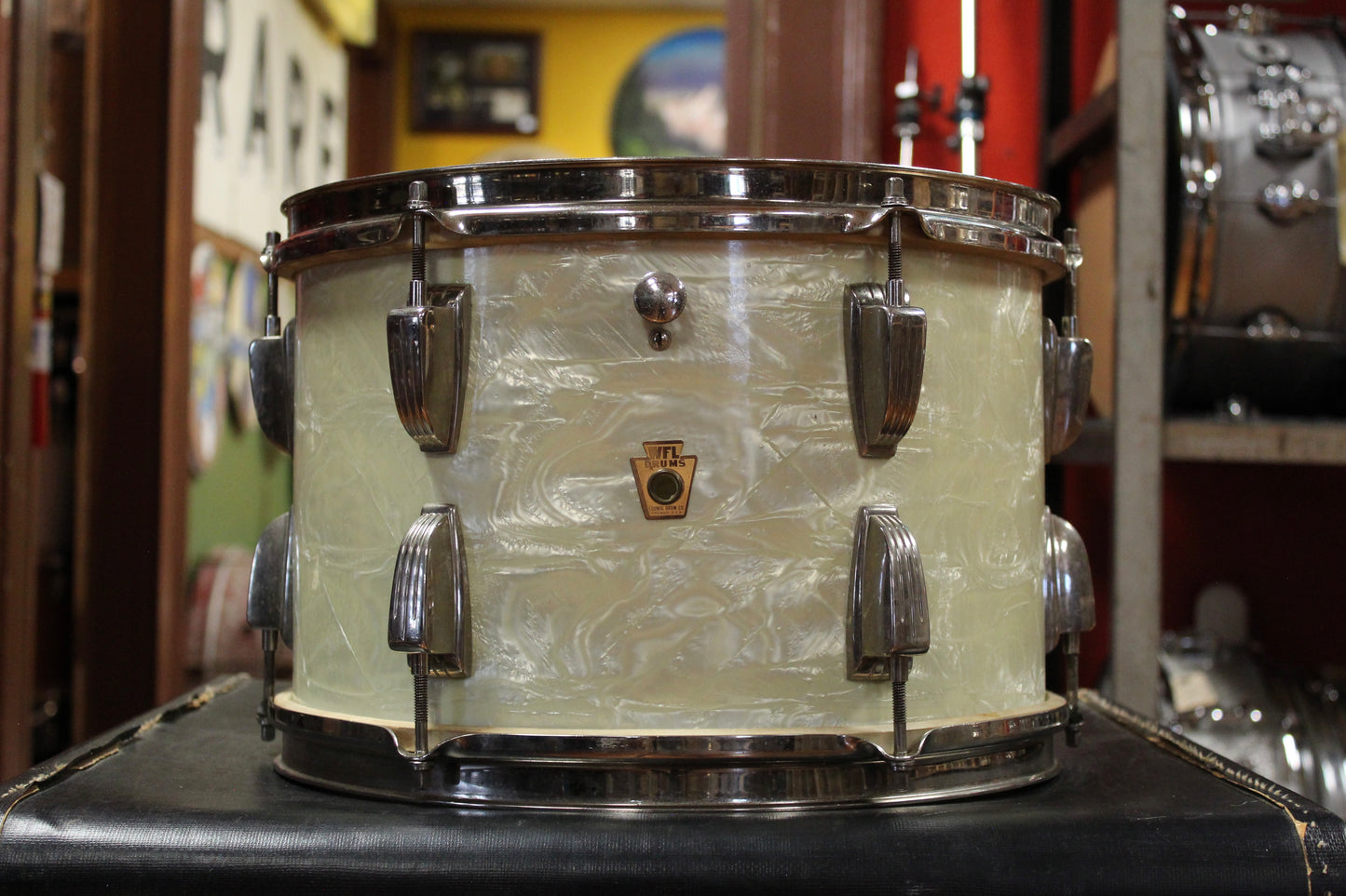 1950s WFL Super Classic in White Marine Pearl 14x22 9x13 16x16 5.5x14