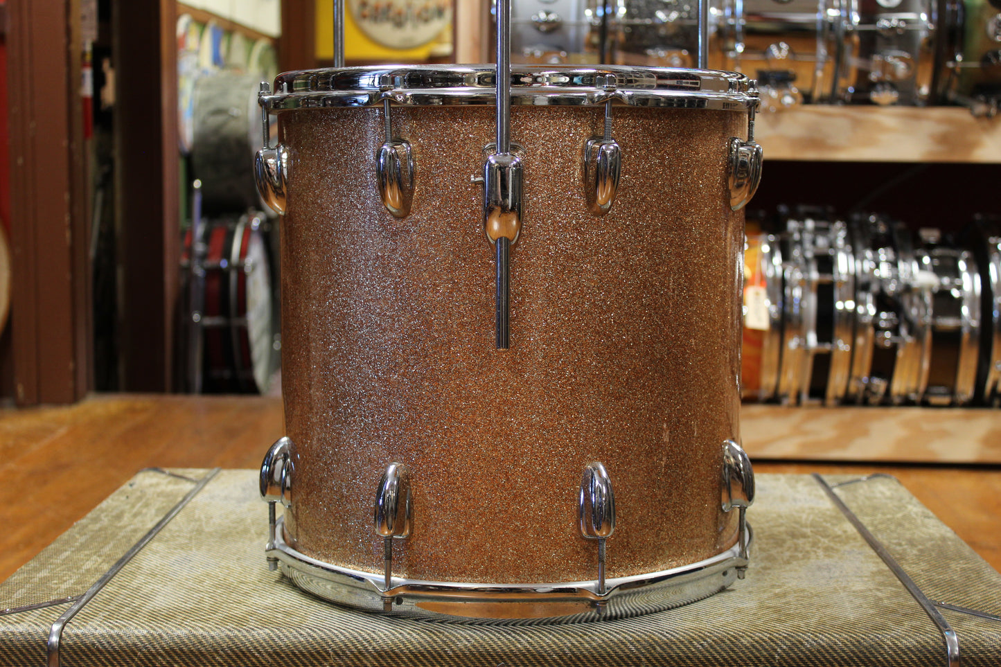 1966 Slingerland Modern Jazz Outfit in Sparkling Champagne Pearl 14x20 8x12 14x14