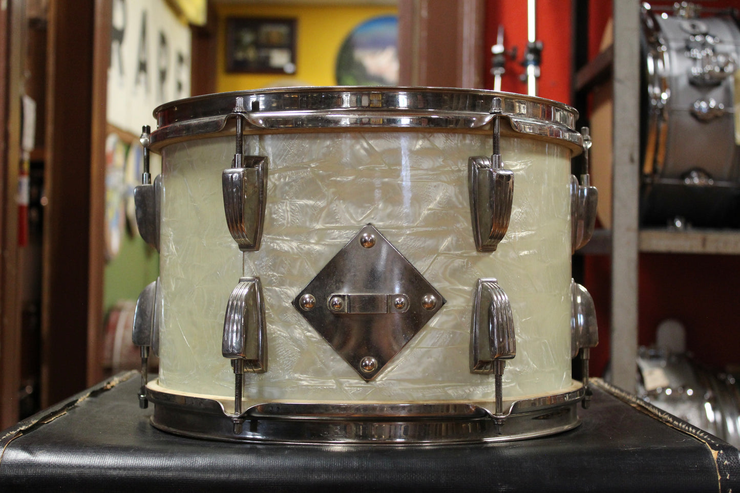 1950s WFL Super Classic in White Marine Pearl 14x22 9x13 16x16 5.5x14