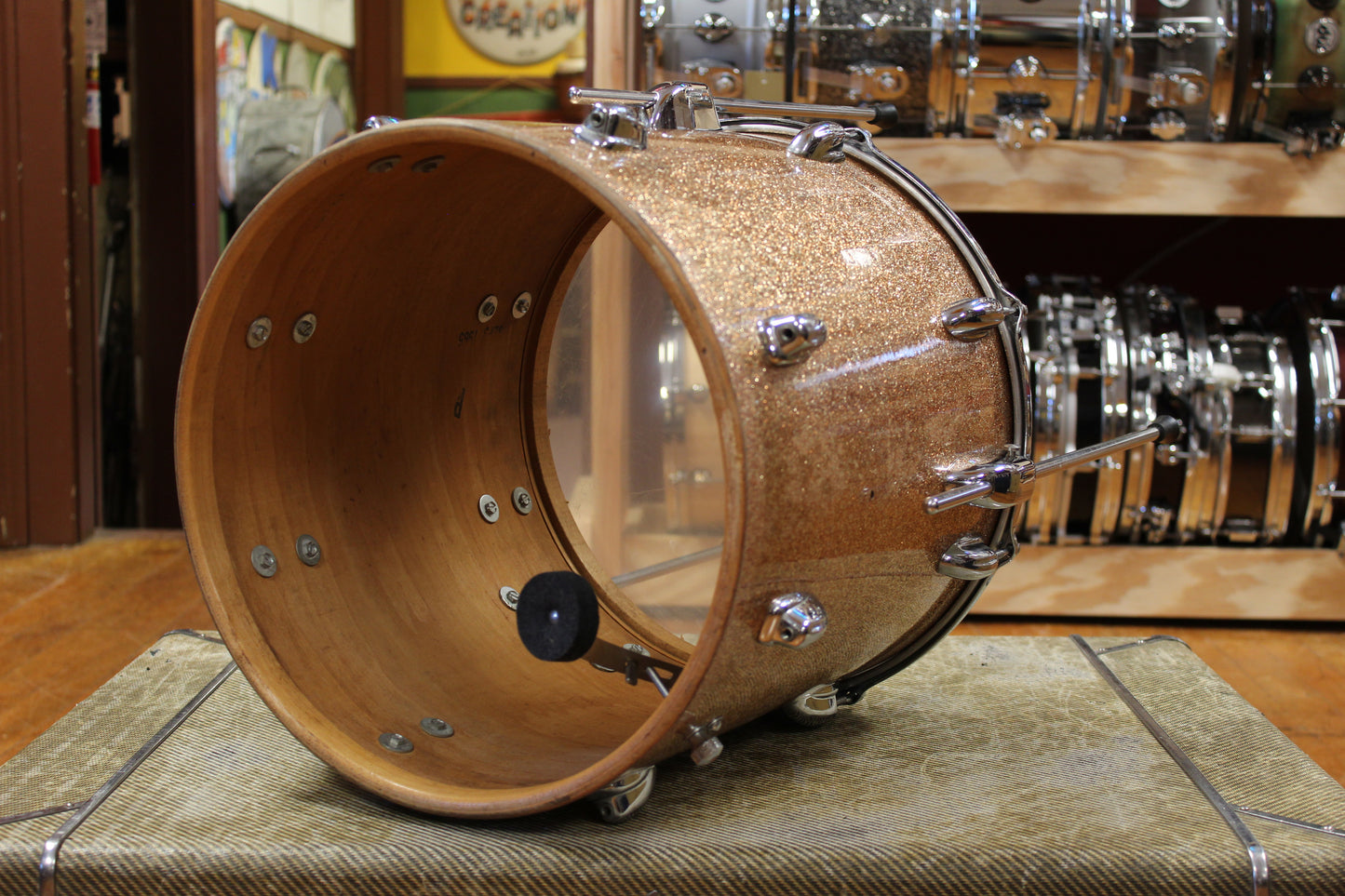 1966 Slingerland Modern Jazz Outfit in Sparkling Champagne Pearl 14x20 8x12 14x14
