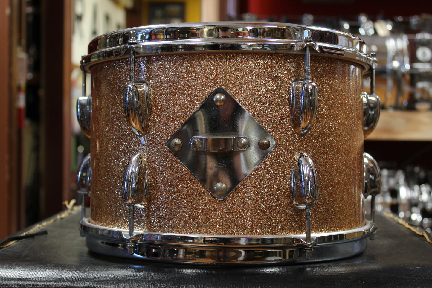 1966 Slingerland Modern Jazz Outfit in Sparkling Champagne Pearl 14x20 8x12 14x14