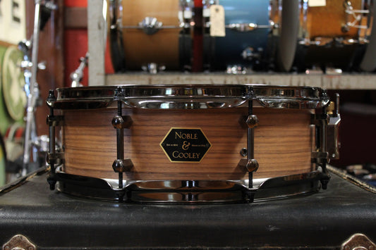 Noble and Cooley 4.75x14 Walnut Ply Snare Drum with Black Chrome Hardware