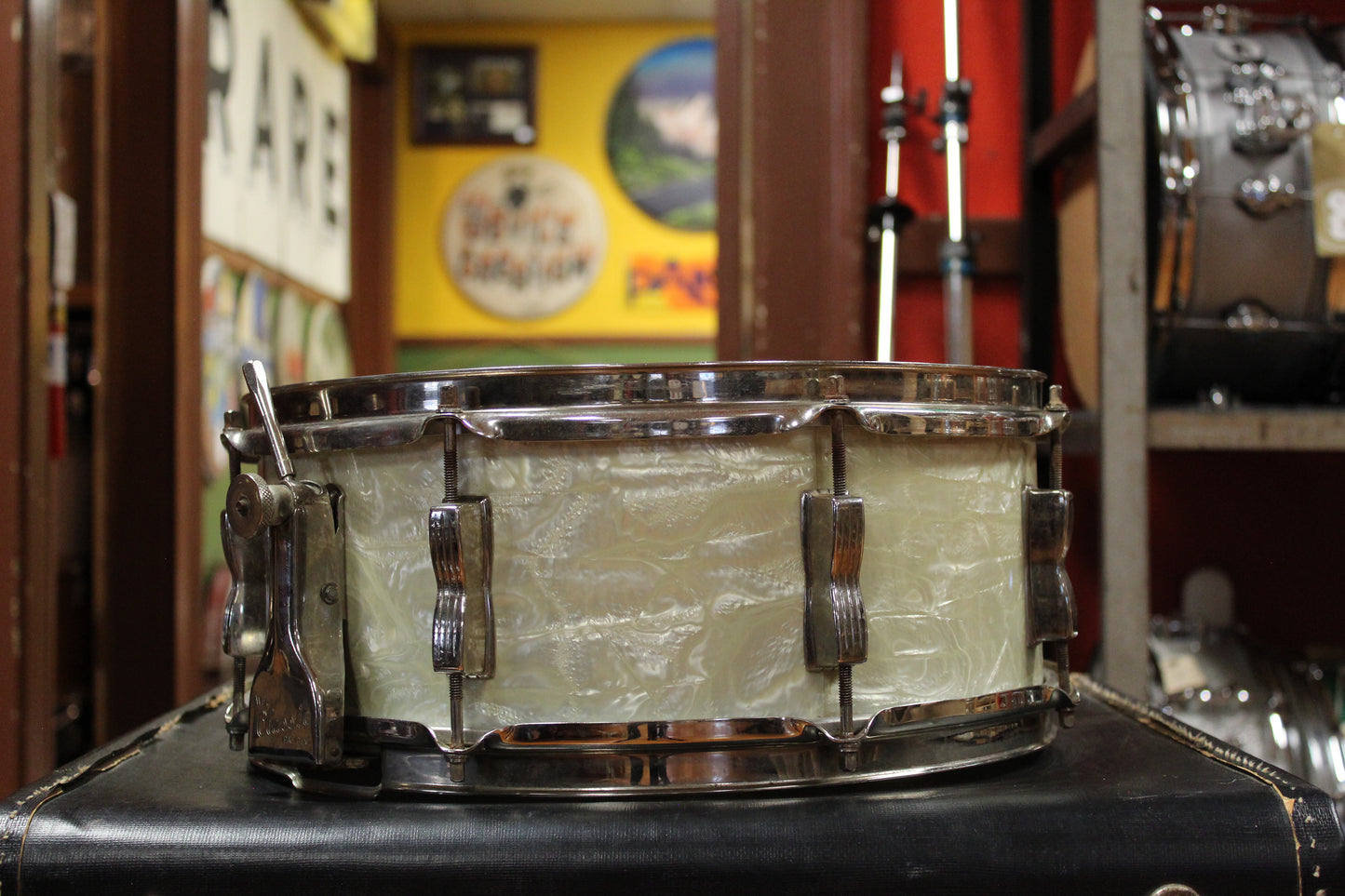 1950s WFL Super Classic in White Marine Pearl 14x22 9x13 16x16 5.5x14