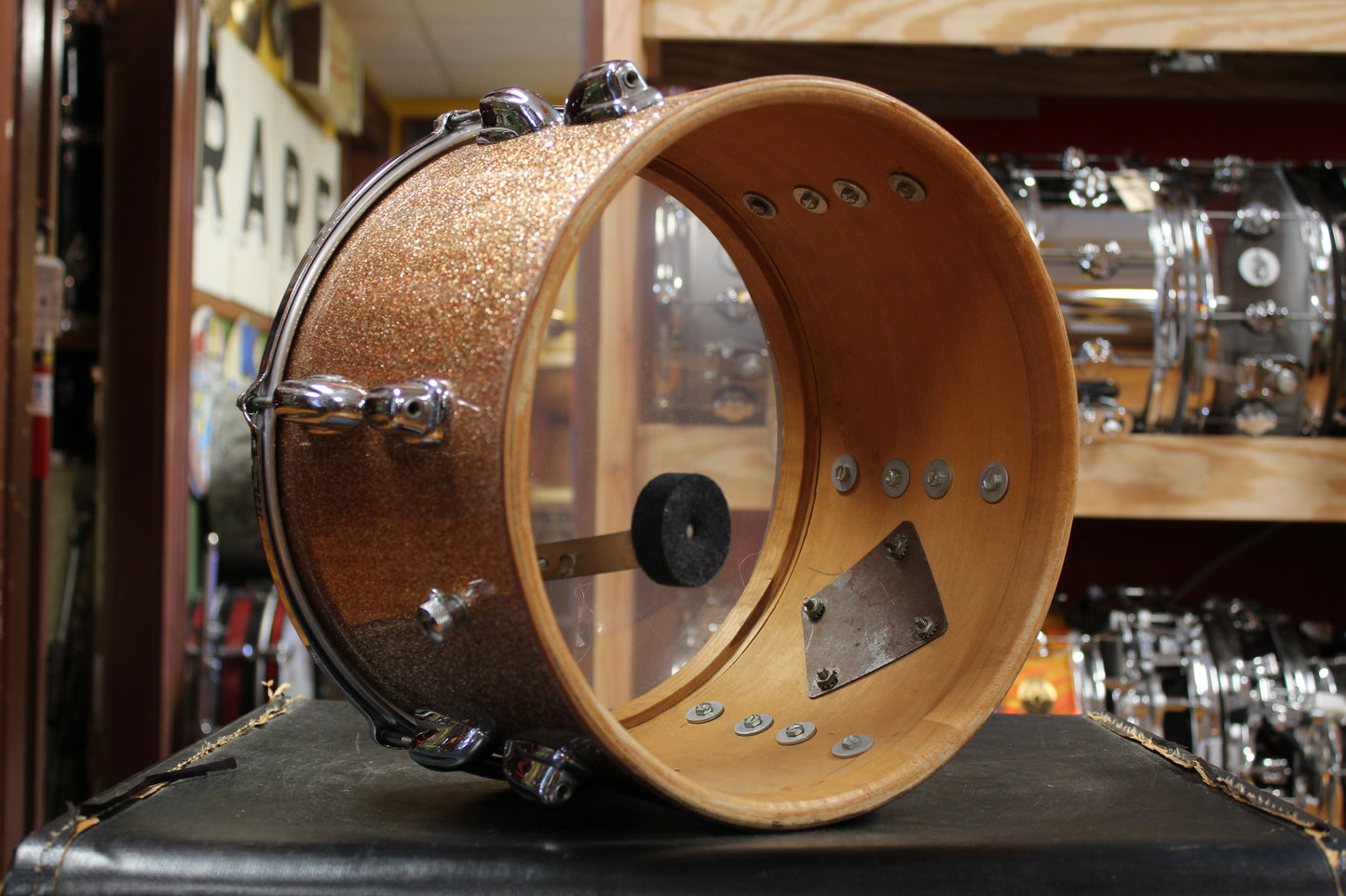 1966 Slingerland Modern Jazz Outfit in Sparkling Champagne Pearl 14x20 8x12 14x14