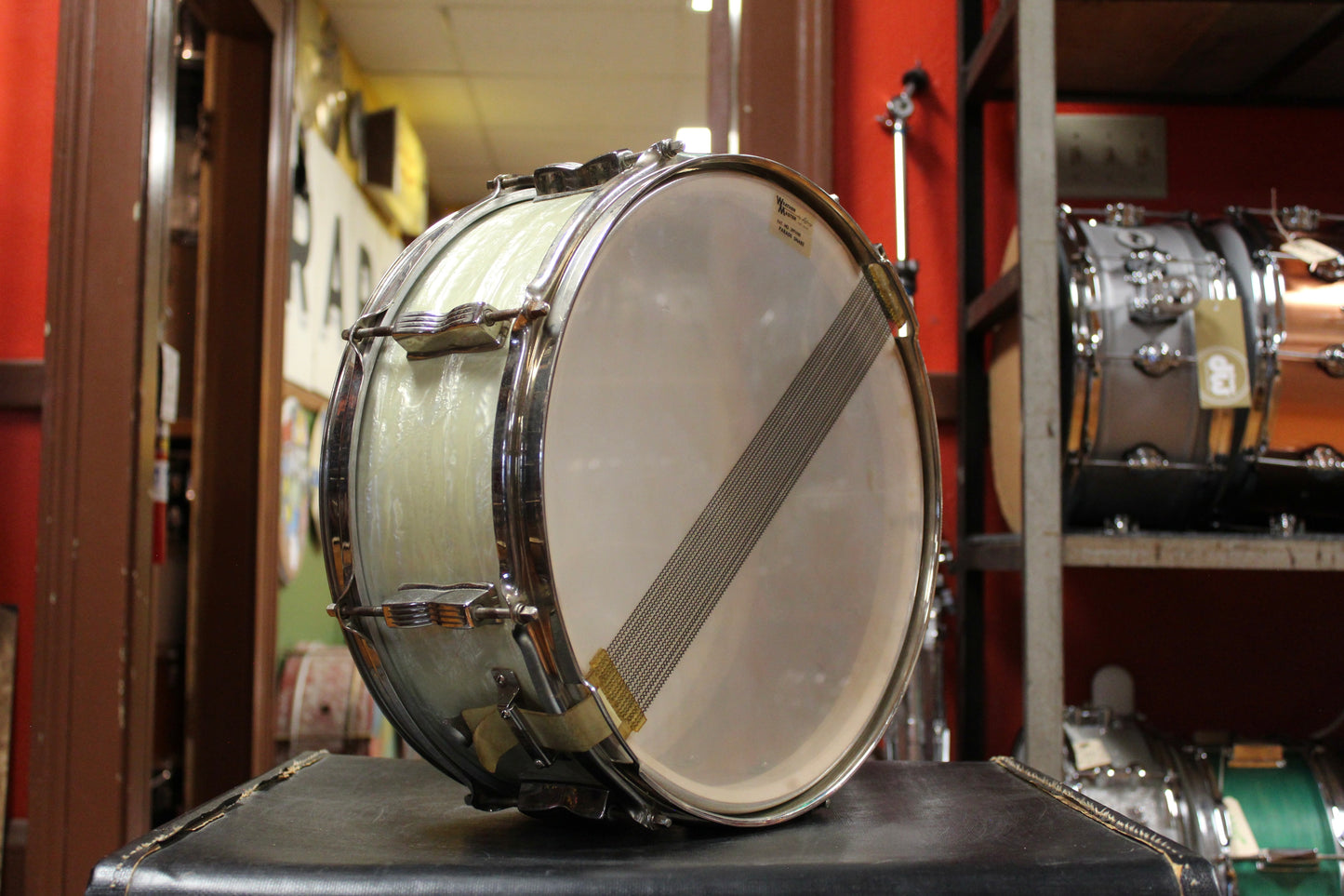 1950s WFL Super Classic in White Marine Pearl 14x22 9x13 16x16 5.5x14