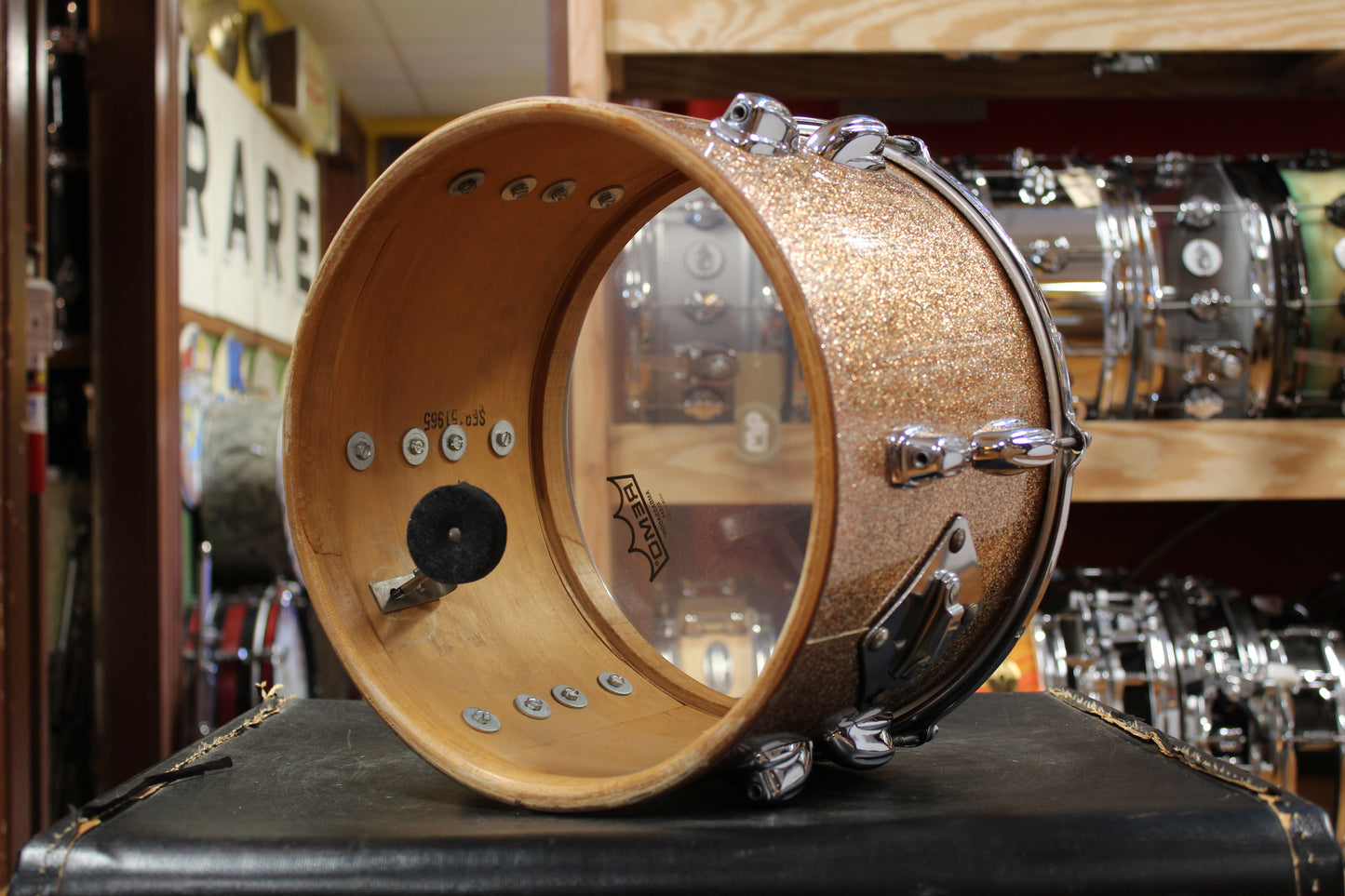 1966 Slingerland Modern Jazz Outfit in Sparkling Champagne Pearl 14x20 8x12 14x14