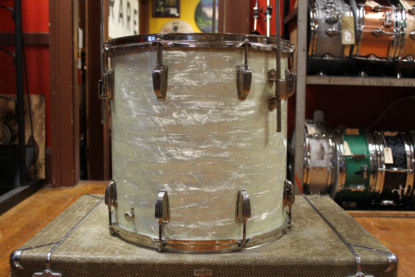 1950s WFL Super Classic in White Marine Pearl 14x22 9x13 16x16 5.5x14