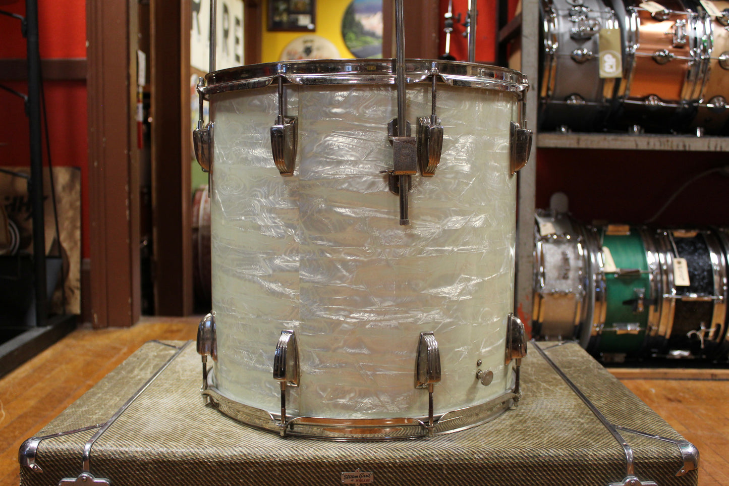 1950s WFL Super Classic in White Marine Pearl 14x22 9x13 16x16 5.5x14