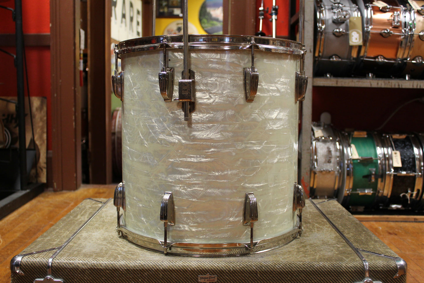 1950s WFL Super Classic in White Marine Pearl 14x22 9x13 16x16 5.5x14