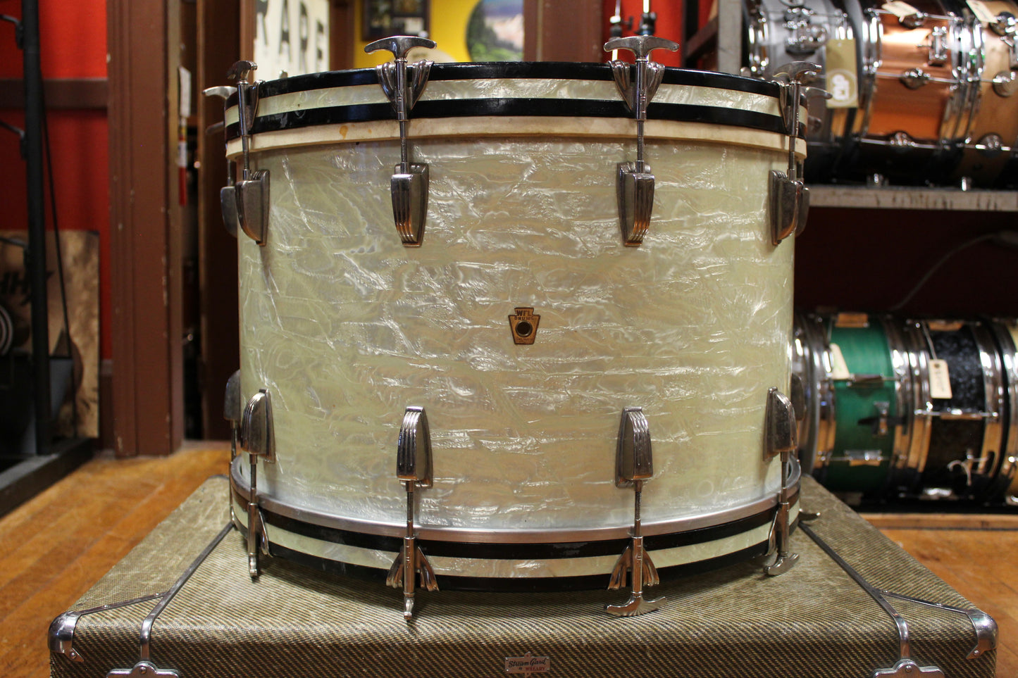 1950s WFL Super Classic in White Marine Pearl 14x22 9x13 16x16 5.5x14