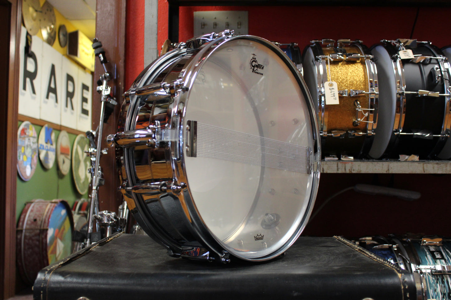 Gretsch USA Custom 5x14 Chrome Over Brass Snare Drum