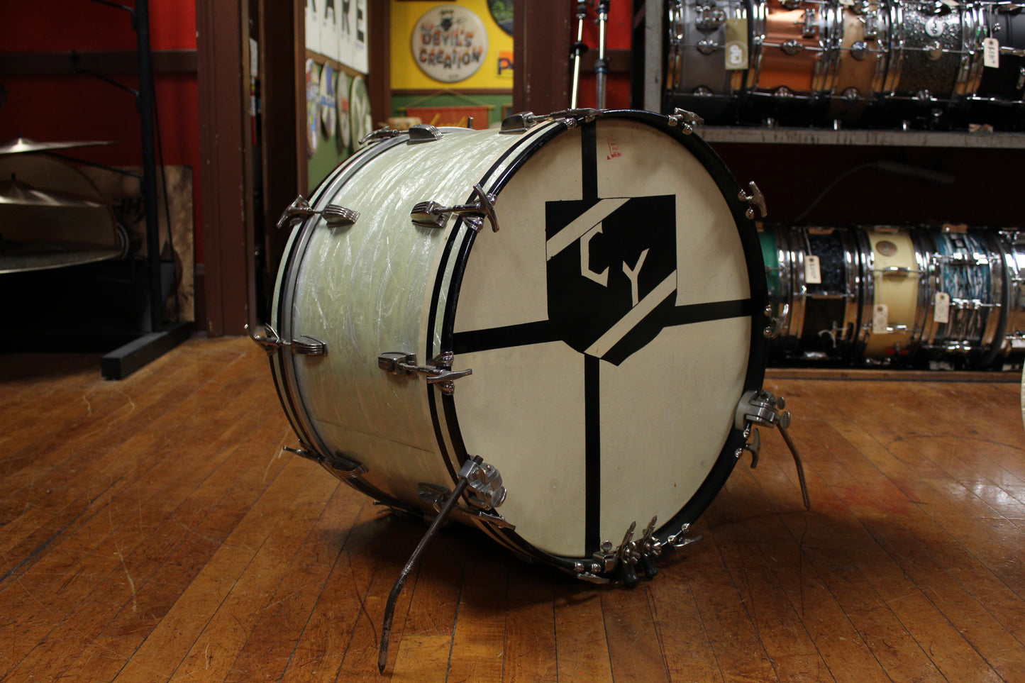 1950s WFL Super Classic in White Marine Pearl 14x22 9x13 16x16 5.5x14