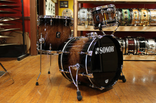 Sonor Prolite Outfit in Walnut Brown Burst 14x18 8x10 14x14