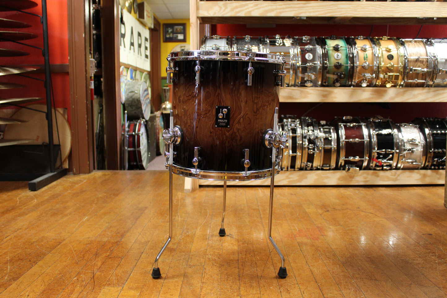Sonor Prolite Outfit in Walnut Brown Burst 14x18 8x10 14x14