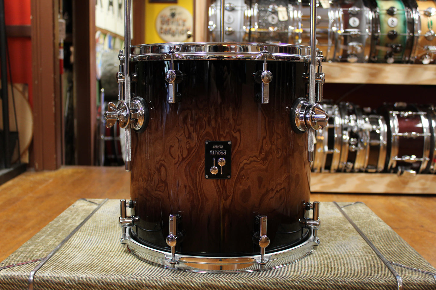Sonor Prolite Outfit in Walnut Brown Burst 14x18 8x10 14x14