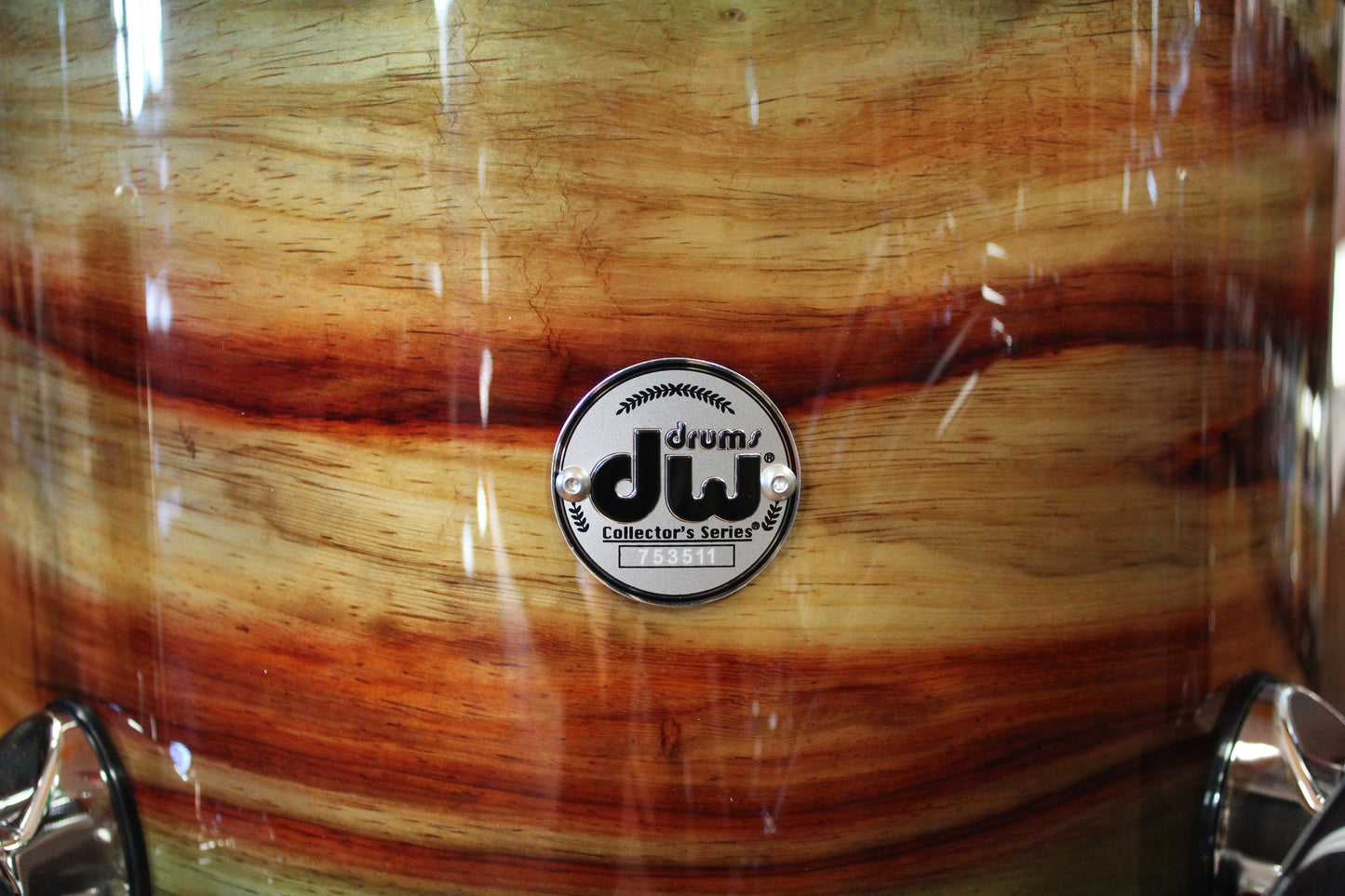 DW Collector's Series SonicPly 14"x20 14"x14" 8"x12" Natural to Quick Royal Blue Burst over Horizontal Padauk
