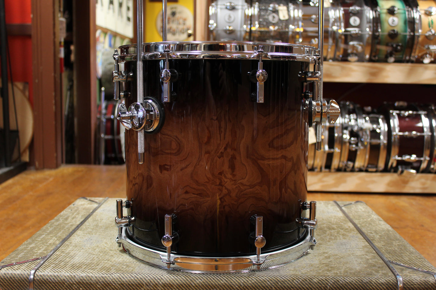 Sonor Prolite Outfit in Walnut Brown Burst 14x18 8x10 14x14