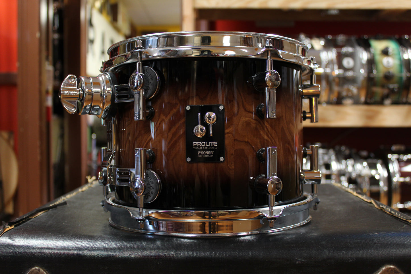 Sonor Prolite Outfit in Walnut Brown Burst 14x18 8x10 14x14