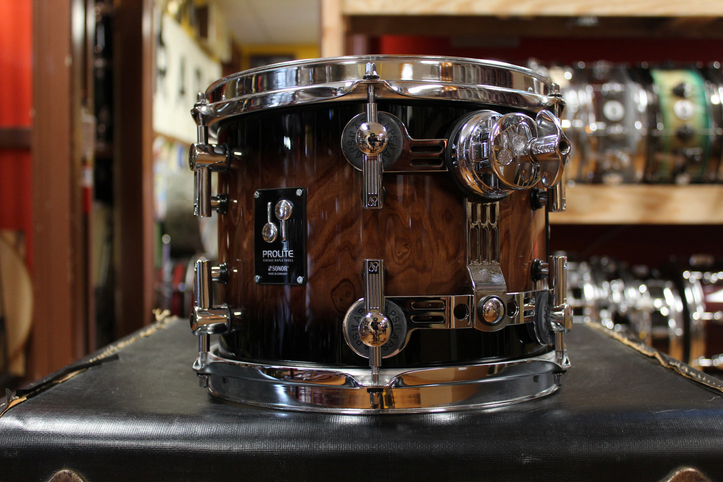 Sonor Prolite Outfit in Walnut Brown Burst 14x18 8x10 14x14