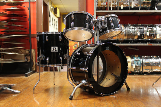 1970s Rogers Xp8 Londoner Five Outfit in Jet Black Pearl 14x22 8x12 9x13 16x16