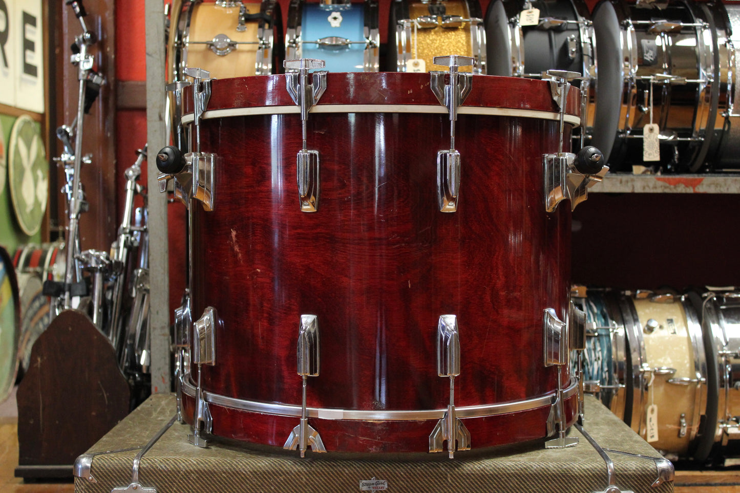 1980s Tama 16x22 Superstar Bass Drum in Cherry Wine