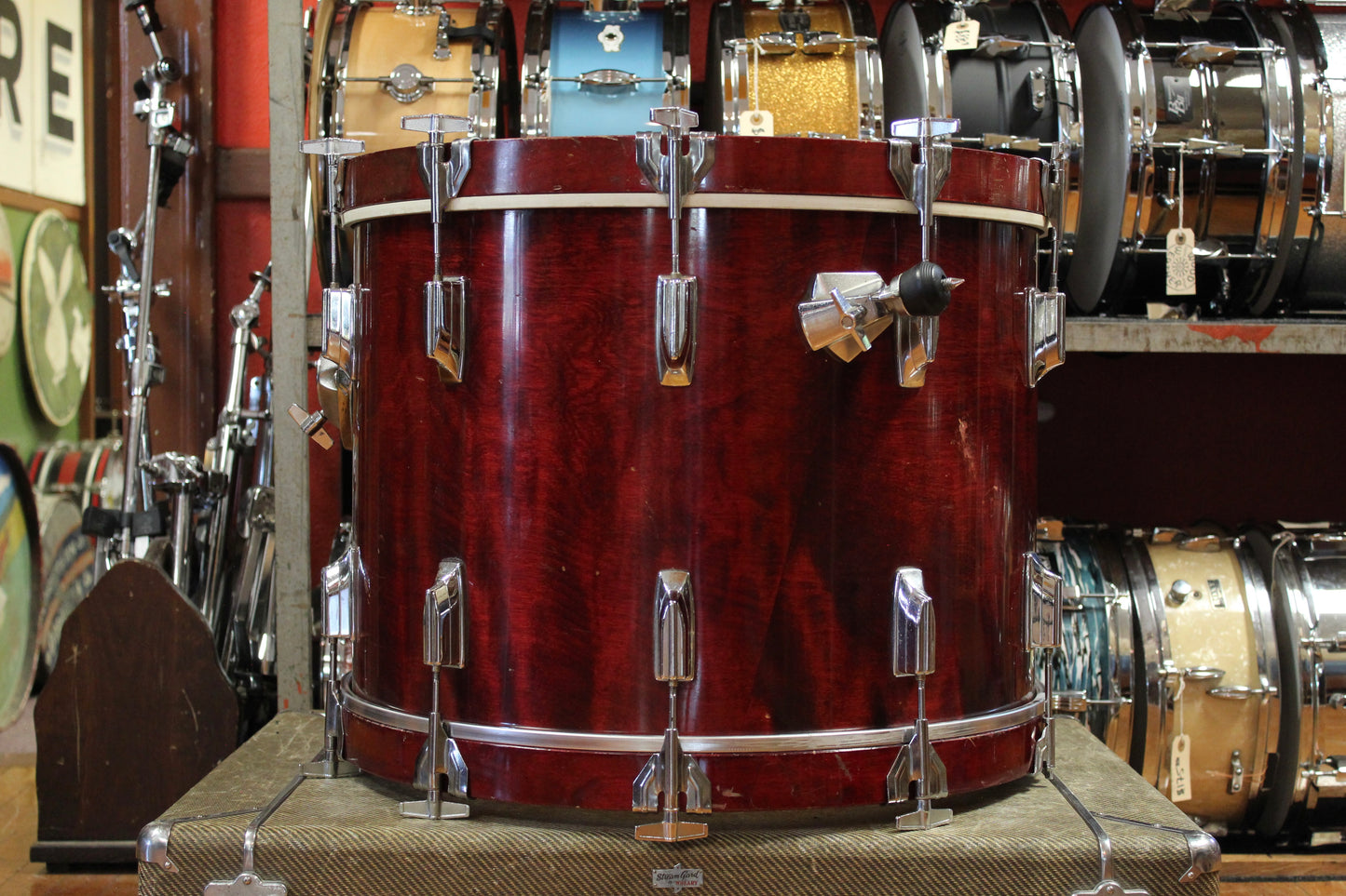 1980s Tama 16x22 Superstar Bass Drum in Cherry Wine