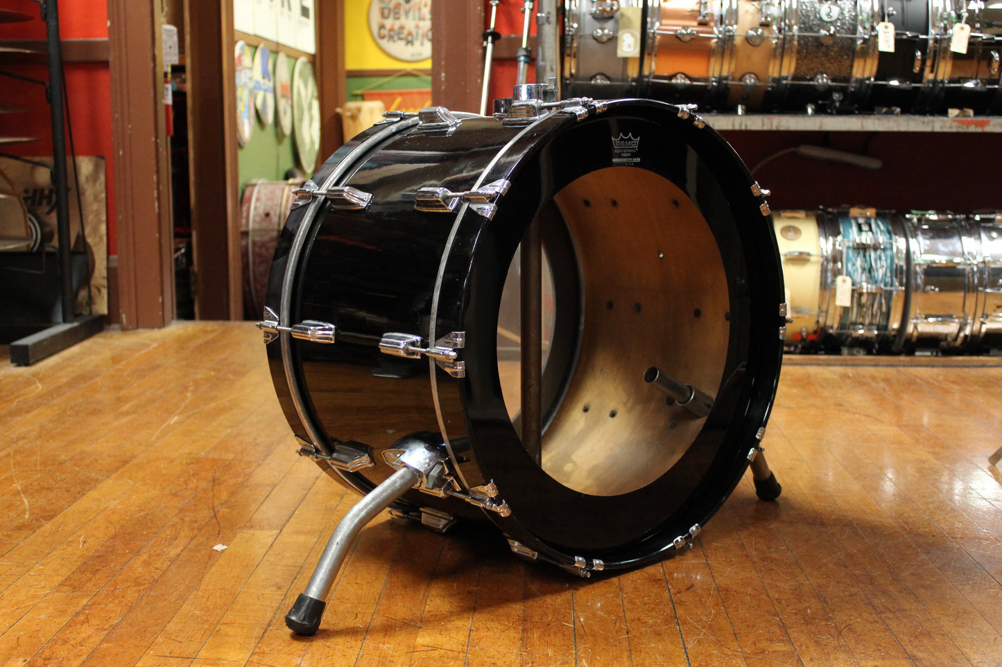 1970s Rogers Xp8 Londoner Five Outfit in Jet Black Pearl 14x22 8x12 9x13 16x16