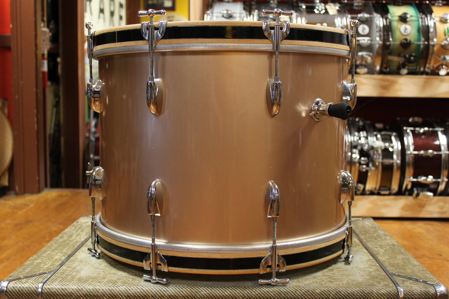 1950s/60s Gretsch Progressive Jazz Outfit in Copper Mist 14x20 8x12 14x14