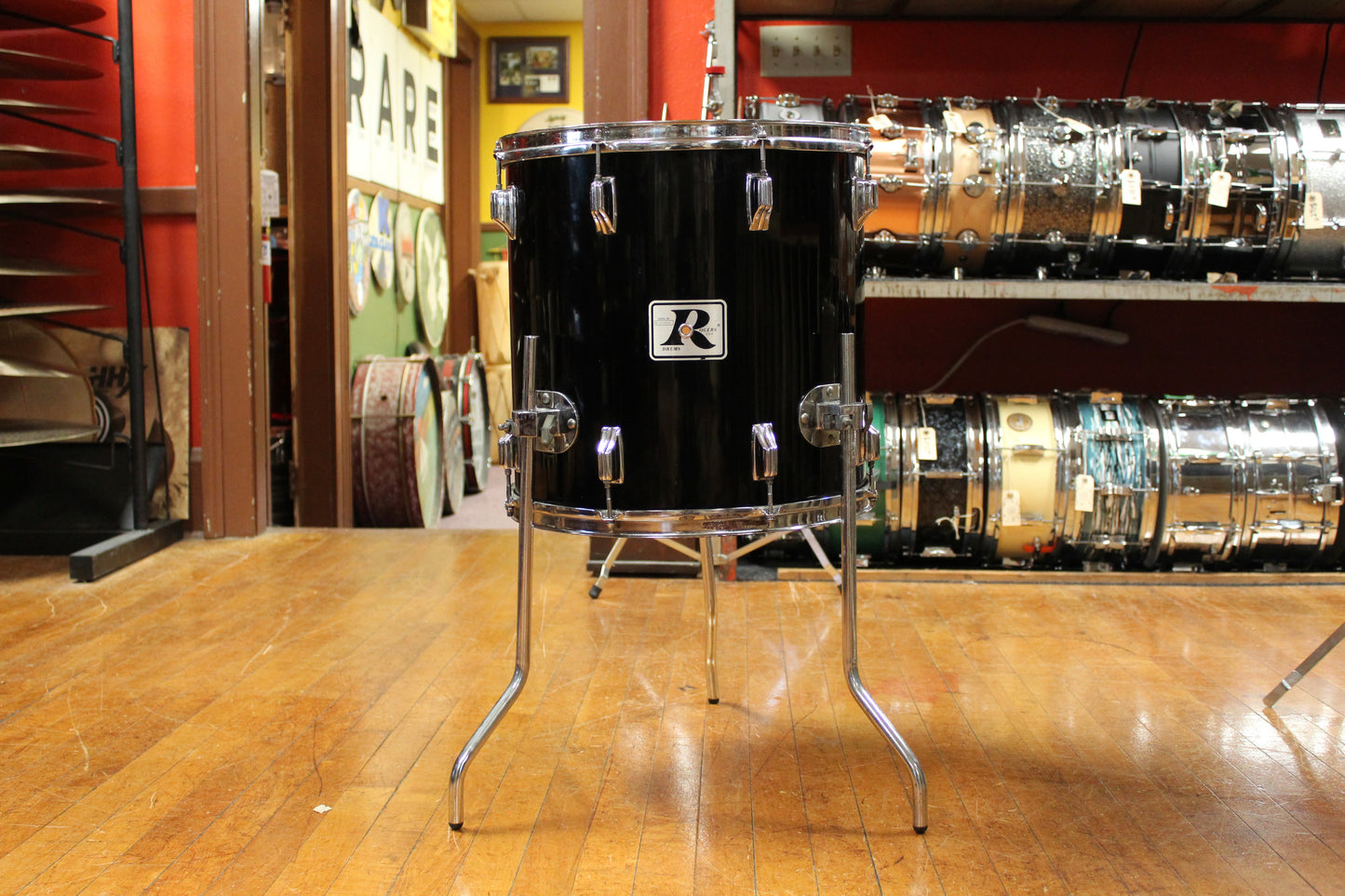 1970s Rogers Xp8 Londoner Five Outfit in Jet Black Pearl 14x22 8x12 9x13 16x16