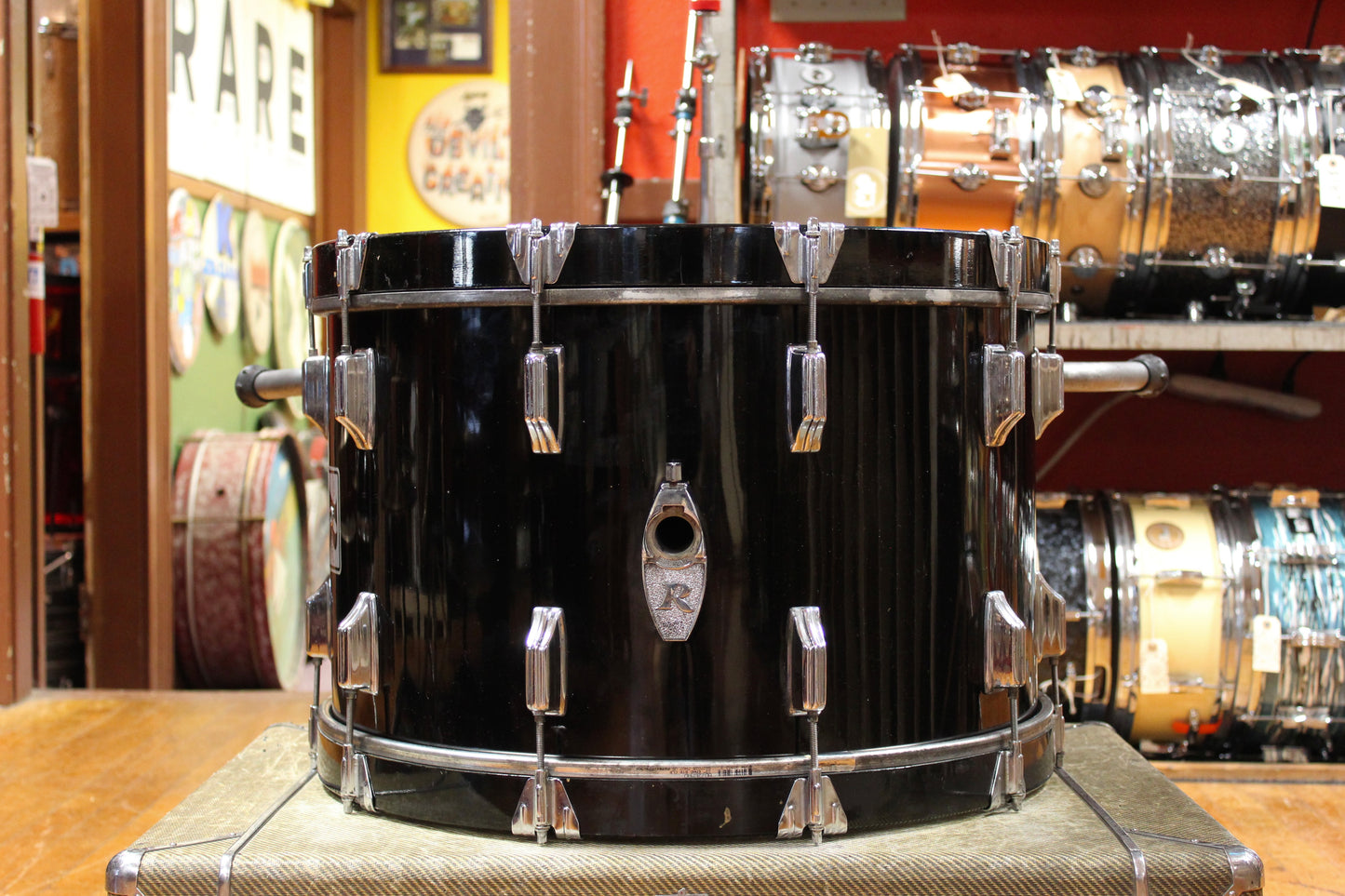 1970s Rogers Xp8 Londoner Five Outfit in Jet Black Pearl 14x22 8x12 9x13 16x16