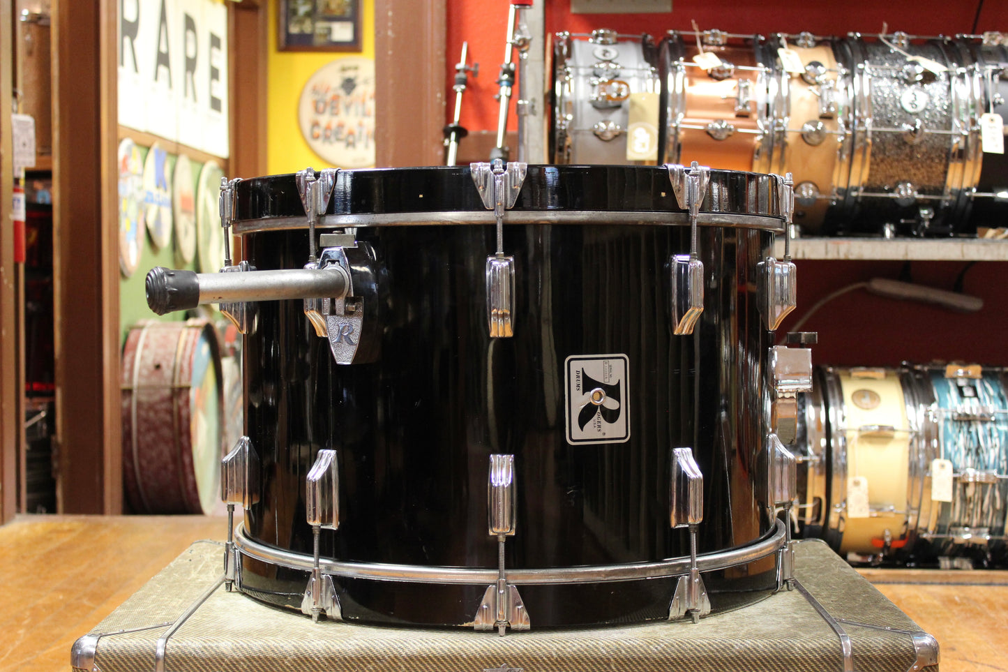 1970s Rogers Xp8 Londoner Five Outfit in Jet Black Pearl 14x22 8x12 9x13 16x16