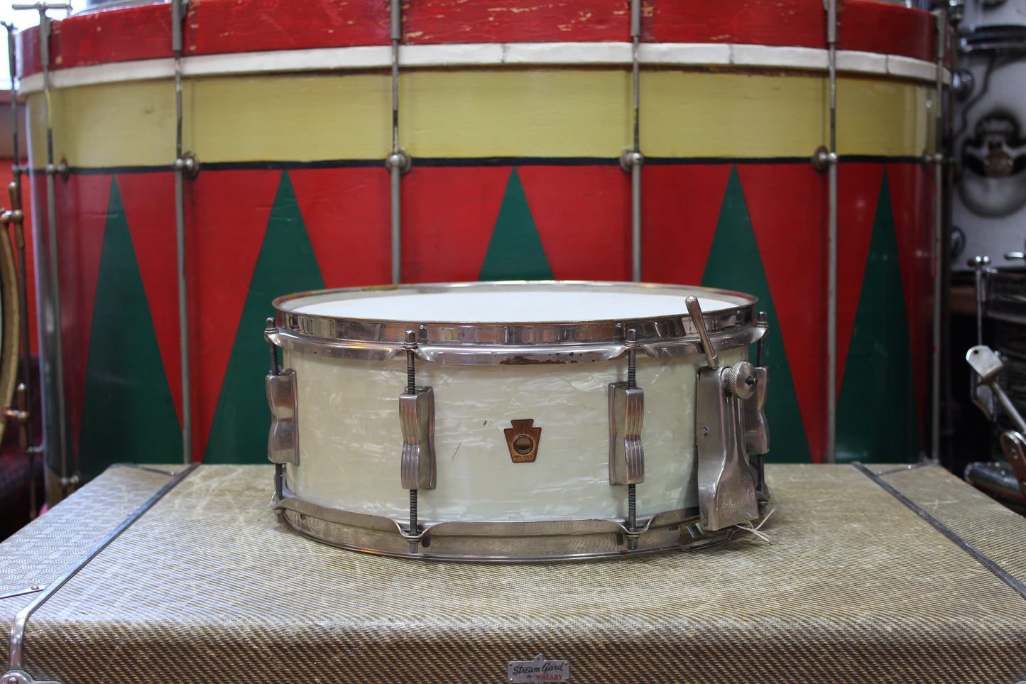 1950's WFL Cocktail Drum Set in White Marine Pearl 24x16 5.5x14 6x10.5