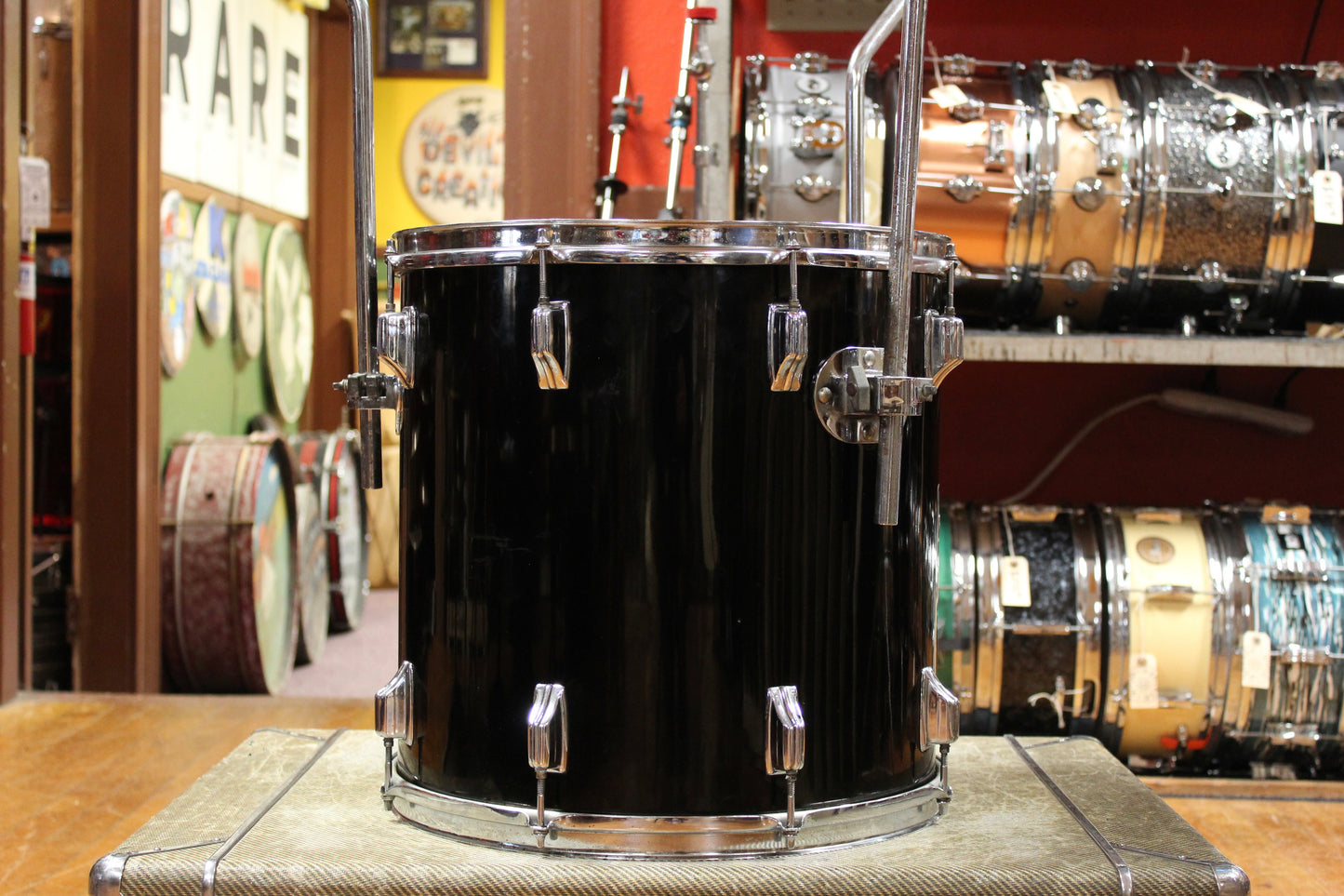 1970s Rogers Xp8 Londoner Five Outfit in Jet Black Pearl 14x22 8x12 9x13 16x16