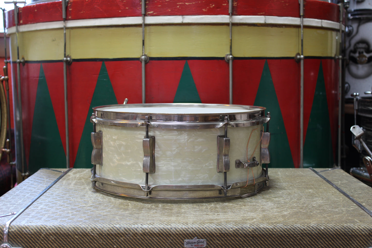 1950's WFL Cocktail Drum Set in White Marine Pearl 24x16 5.5x14 6x10.5