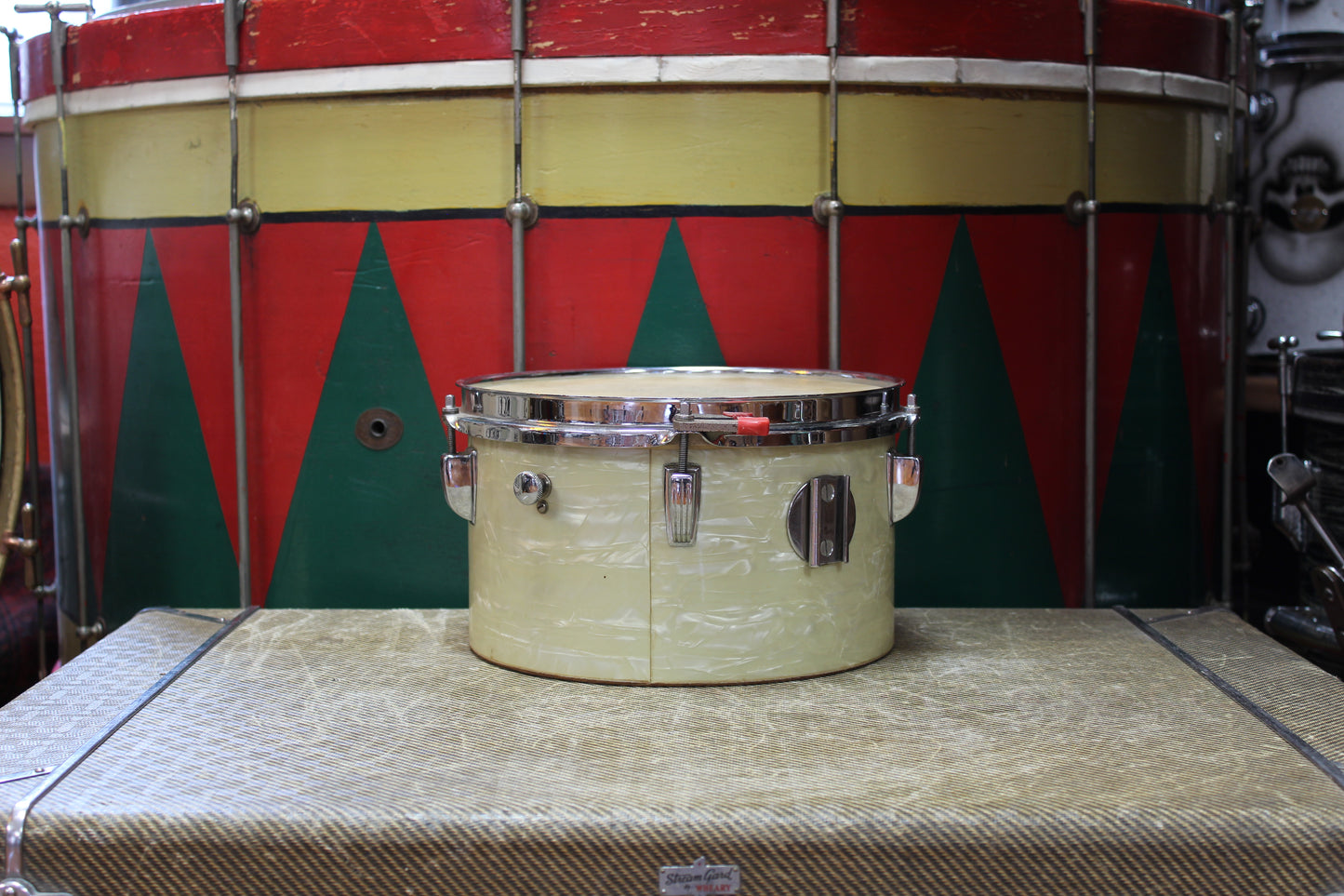 1950's WFL Cocktail Drum Set in White Marine Pearl 24x16 5.5x14 6x10.5