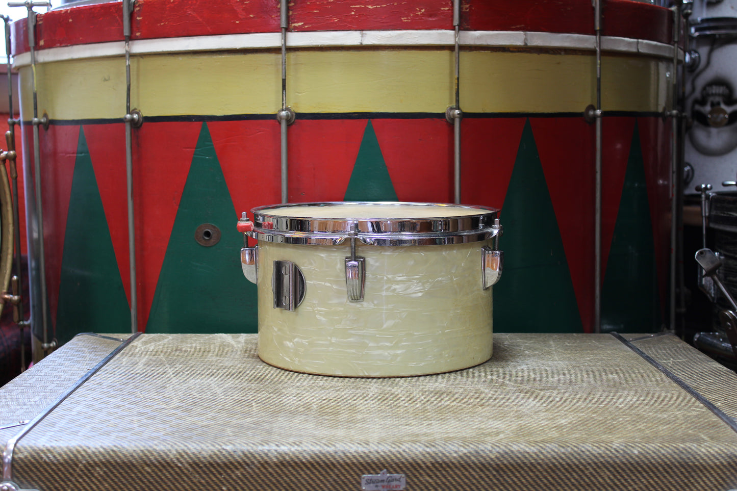 1950's WFL Cocktail Drum Set in White Marine Pearl 24x16 5.5x14 6x10.5