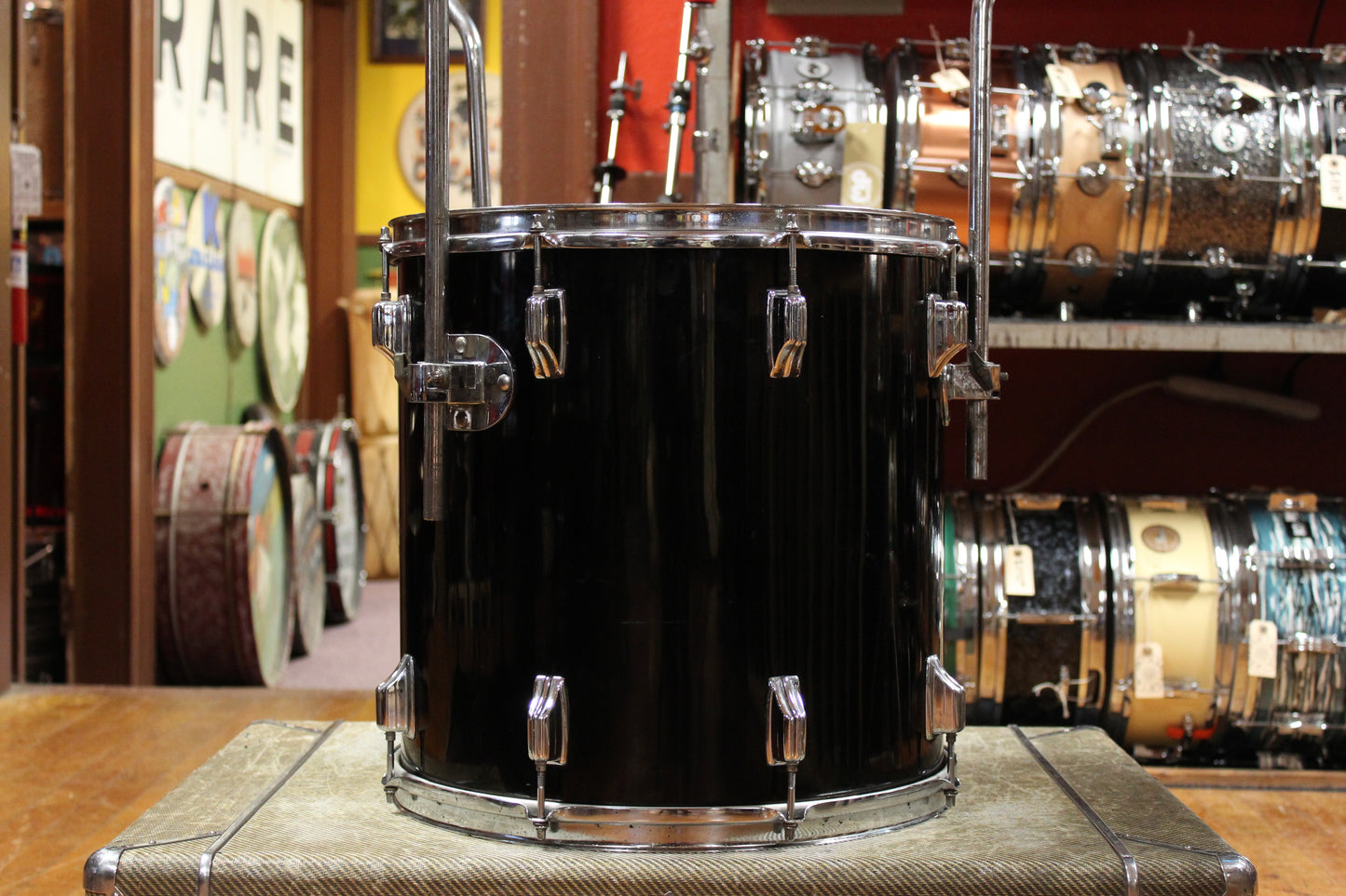 1970s Rogers Xp8 Londoner Five Outfit in Jet Black Pearl 14x22 8x12 9x13 16x16