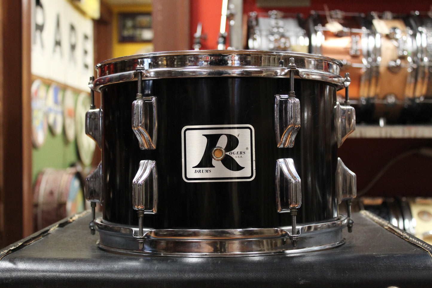 1970s Rogers Xp8 Londoner Five Outfit in Jet Black Pearl 14x22 8x12 9x13 16x16