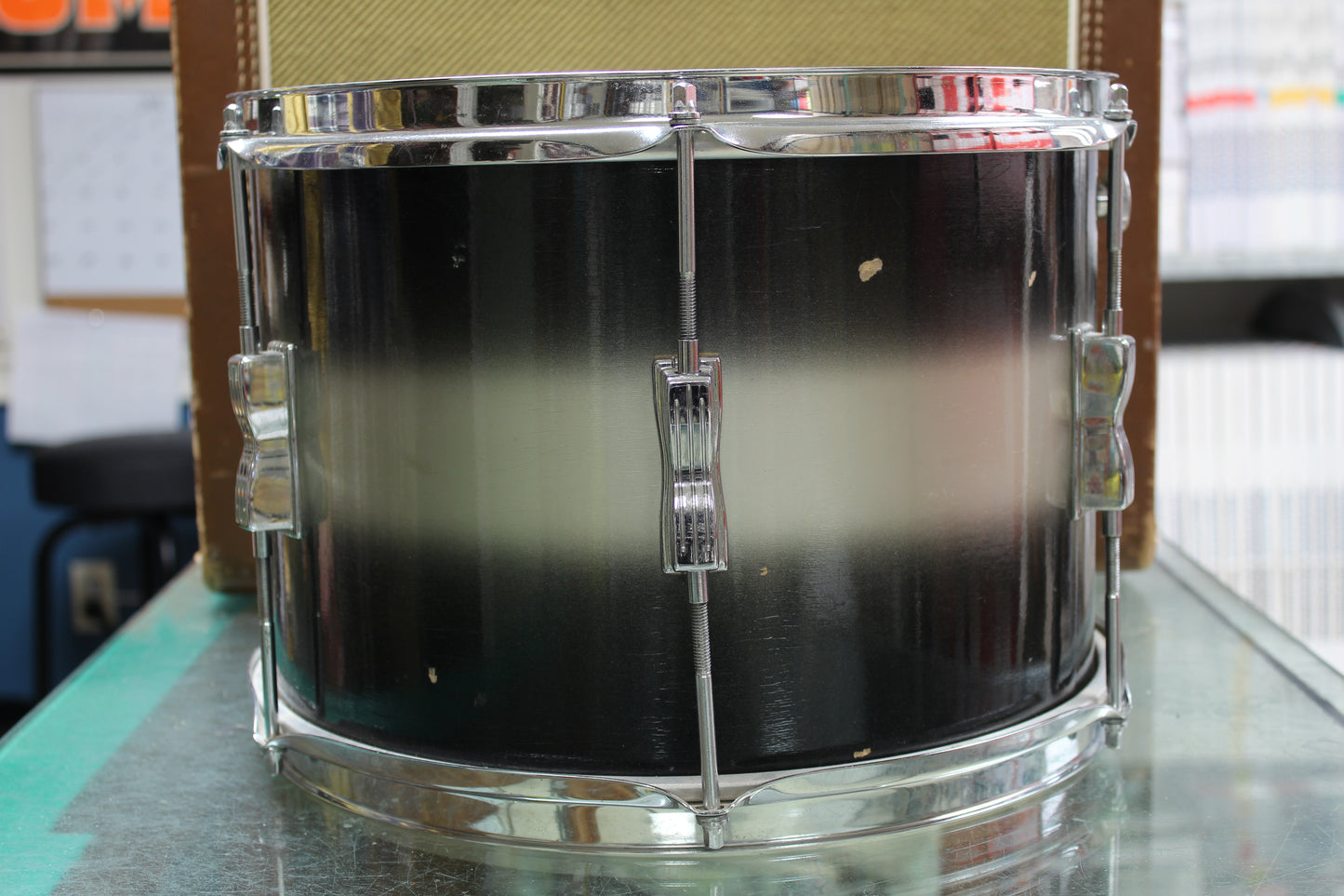 1960's Ludwig Club Date Tom/Classic Floor Tom 9x13 16x16 in Black & Silver Duco