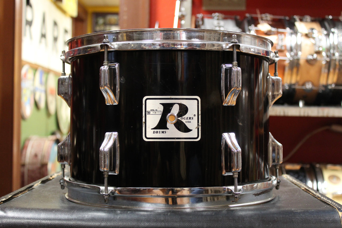 1970s Rogers Xp8 Londoner Five Outfit in Jet Black Pearl 14x22 8x12 9x13 16x16